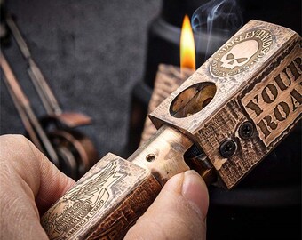 Pure copper 1918 ejector lighter, hand carved and made old eleven chapters, kerosene lighter, gift for father husband boyfriend