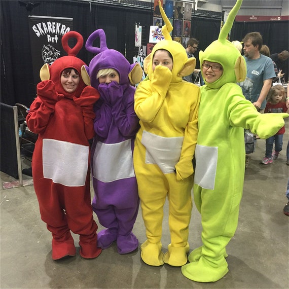 Unisex Teletubbies Costumes Disi Onesies Lala Cosplay Pajamas Etsy