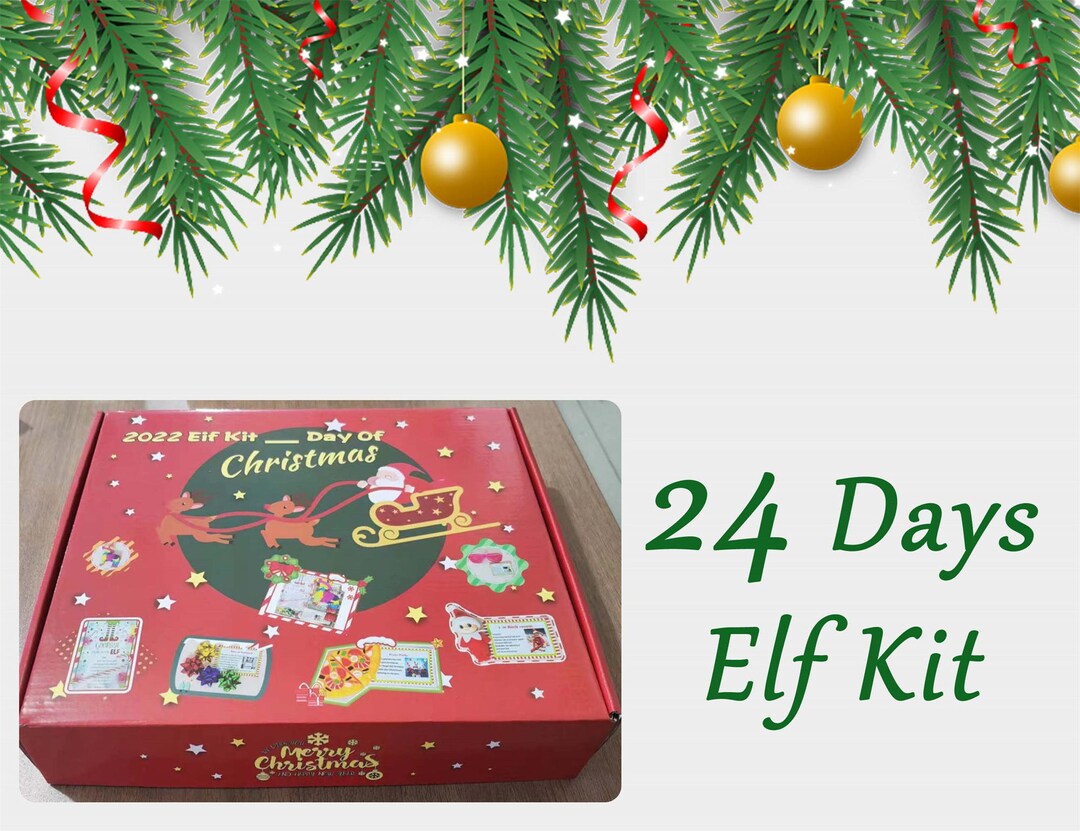 24 Day Elf Kit 2022 FREE SHIPPING Christmas Elf Activities Etsy