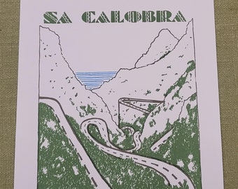 Sa Calobra Majorca Signed Screenprint