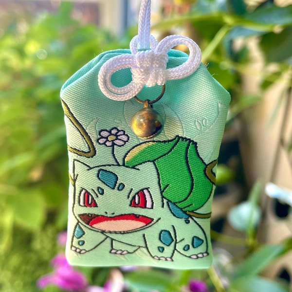 Japanese Omamori Charm – Bulbasaur Amulet, Luck and Happiness