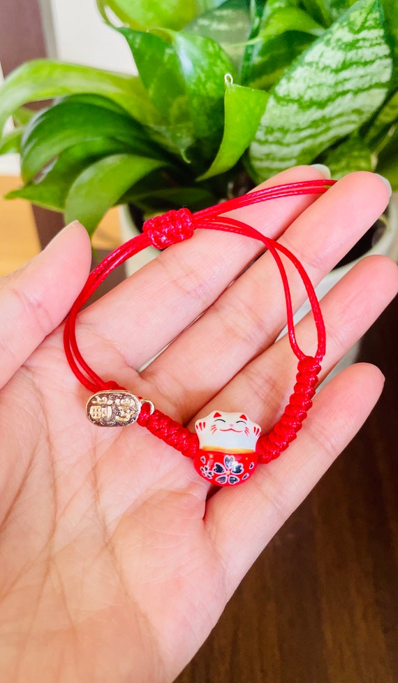 Adjustable Red Rope Healing Crystal Cute Tiger Lucky Cat Donut Friend  Bracelet - China Bracelet and Women's Bracelet price | Made-in-China.com
