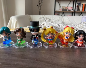 Gashapon Sailor Moon Mini Figure Set - Conjunto completo de 6 Nuevo