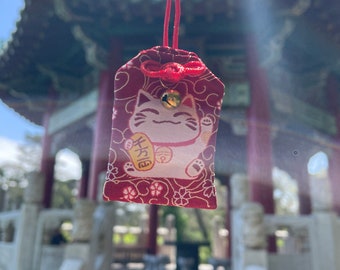 Japanese Omamori Charm For Fortune - New Talisman - Amulet - Car Hanger - Keychain - Lucky Cat