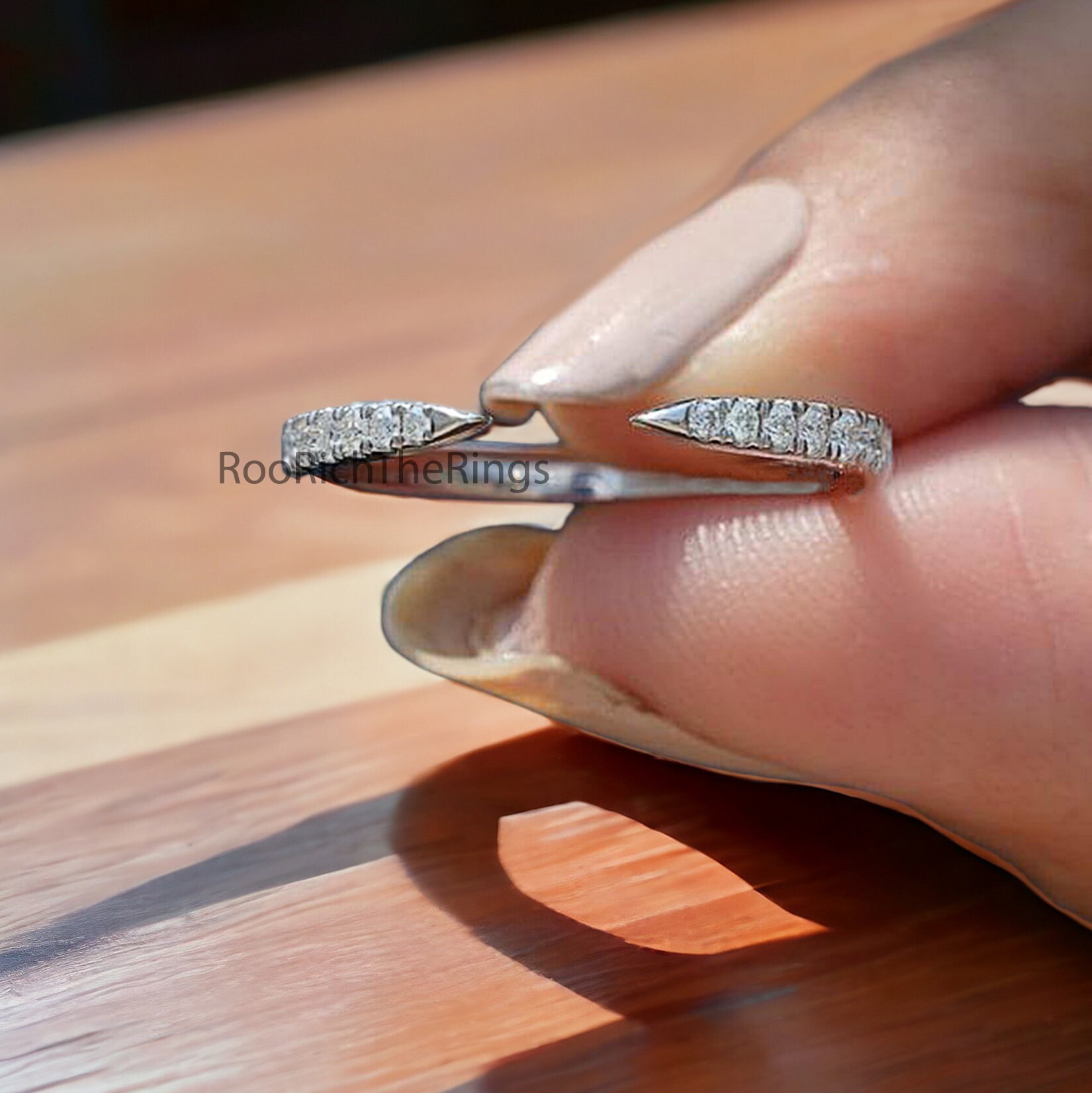 Huitan Elegant Rose Gold Cubic Zirconia Ring Set - Lab-Created Stones, Sizes 6-10 (Rose Gold Filled)