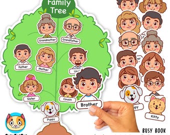 Family Tree Busy Book Printable Activity, My Family Tree for Kids ...