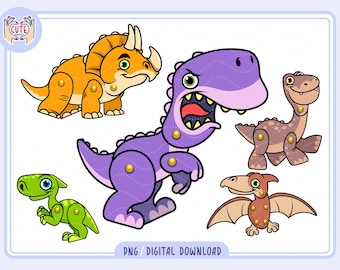 Printable Dinosaur Paper Doll Toys, Kids DIY Activity (Digital Download)