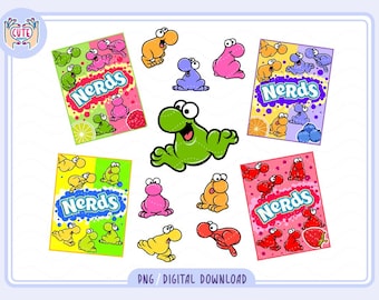 90s Sweets Clipart Bundle: Retro Candy PNG Images (Digital Download