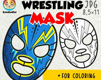 Wrestlers Paper Masks Printable for Kids, Fun Kids Craft, Wrestling ...