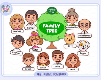 Family Tree Busy book printable activity, My family tree for kids printable, Kids Educational Activity, My Family Tree Worksheet