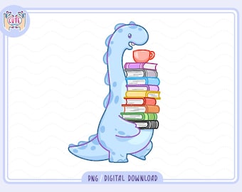 Dinosaur Book Club PNG | Cute Reading Bookmark | Groovy bookish | Bookworm Gifts | Bookish Designs for stickers | Printable Bookmark png