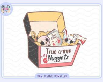 True crime Nuggets Bookish Bundle PNG, Thriller Book Club png, Book lovers, Cute trendy Aesthetic kindle horror book club, True crime kindle