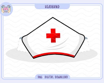 Nurse Cap Hut zum ausdrucken, Nurse Cap Hut Fun Kinder Handwerk, Doktor Kostüm Kronen Hut, Gemeinschaftshelfer Hut Handwerk, Krankenhaus Party