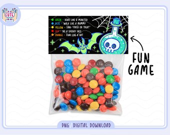 Halloween treat bag toppers instant download, favor bag topper, Digital bag tags, Goodie Bag for Kids Halloween Party, funny halloween gift