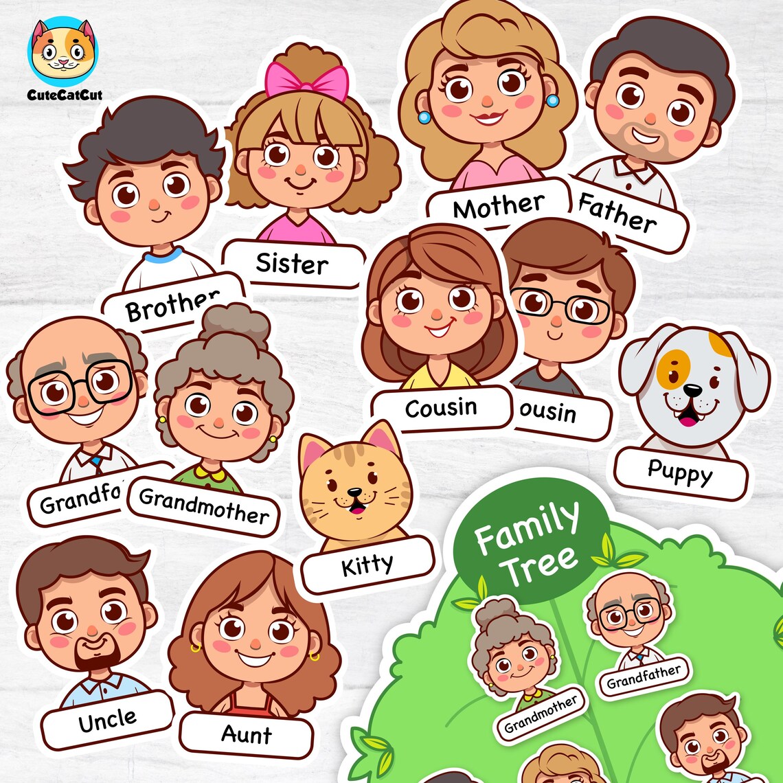 Family Tree Busy Book Printable Activity, My Family Tree for Kids ...
