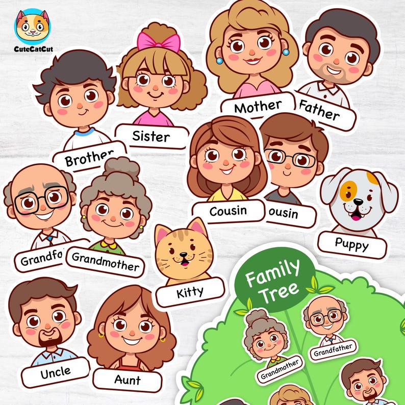Family Tree Busy Book Printable Activity, My Family Tree for Kids ...