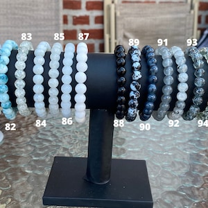Gemstone 8 mm Bead Bracelets: VAST Variety of 8 mm Rounded Stone Crystal Bracelets (Gemstone Jewelry, Stretch Bracelet, Bead Bracelet, Gift)