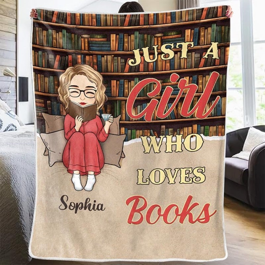 I'm a Bookaholic Blanket, Personalized Book Lovers Throw Blanket for