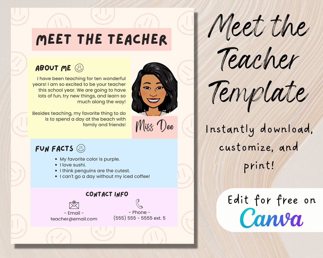 EDITABLE Meet the Teacher Template Teacher Newsletter - Etsy Ireland