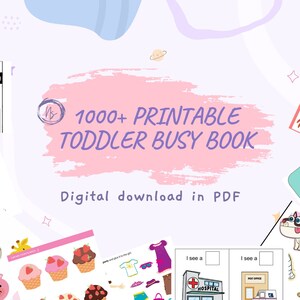 Bundle 1000+ Printable Toddler Busy Book 2 years+ | Preschool and Toddler Activity | PDF