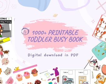 Bundle 1000+ Printable Toddler Busy Book 2 years+ | Preschool and Toddler Activity | PDF