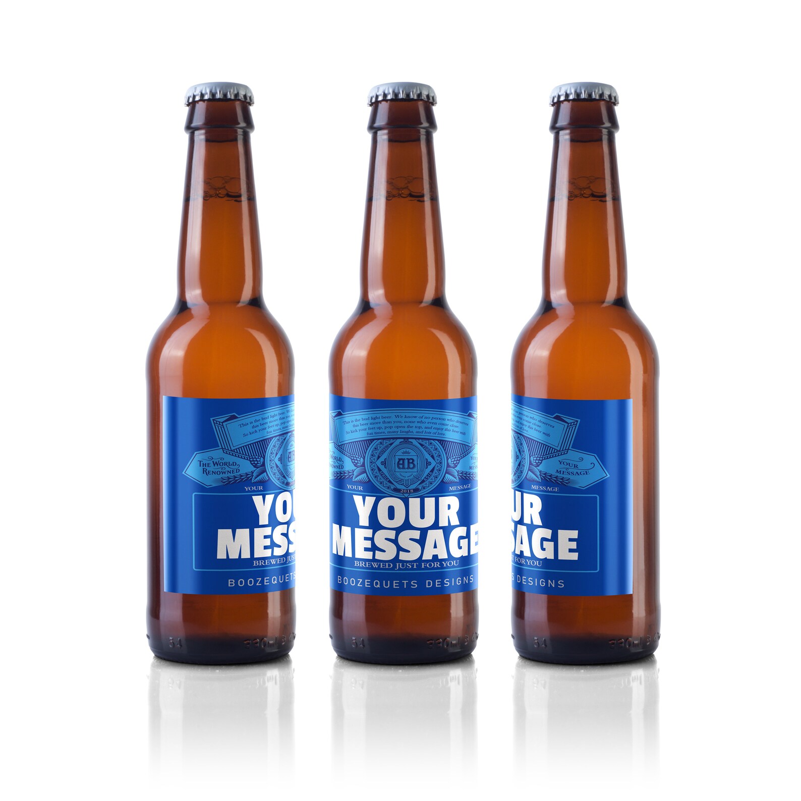 Custom Birthday Beer Bottle Labels Personalized Bud Light Etsy