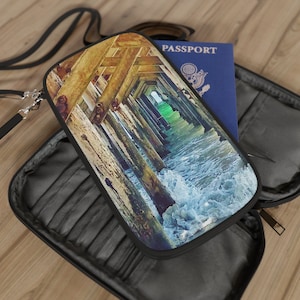 Passport Wallet with Removable Straps - Gaviota Beach