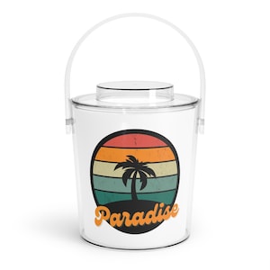 Ice Bucket for Outdoor and Indoor Parties with Lid and Tongs Included