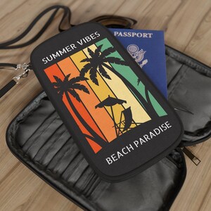 Passport Wallet with Removable Straps - Summer Vibes