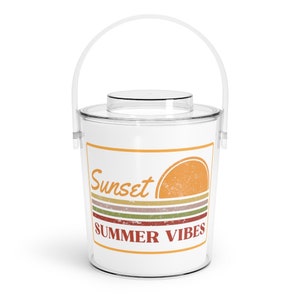 Ice Bucket for Outdoor and Indoor Parties with Lid and Tongs Included