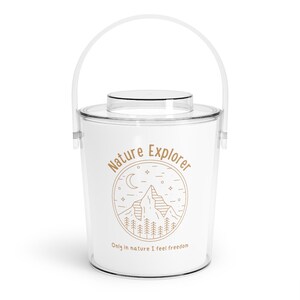 Ice Bucket for Outdoor and Indoor Parties with Lid and Tongs Included