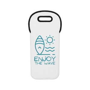 Neoprene Wine Tote Bag - Enjoy the Wave