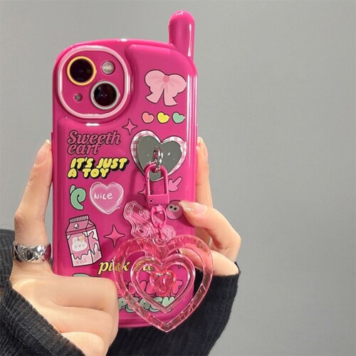 Cute Pink Heart Phone Case Iphone 11 12 13 Pro Max Cover Etsy