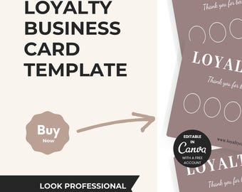 Witte esthetische klantenkaart, minimalistische beloningssjabloon, bewerkbare canva digitale download voor salons, cafés en kleine bedrijven, e-commerce