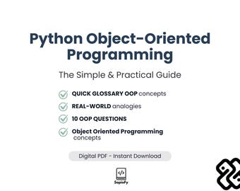 Ściągawka do kursu programowania obiektowego w Pythonie | Proste wyjaśnienie programowania obiektowego | Przygotowanie do egzaminów i rozmów kwalifikacyjnych (przykłady Pythona) | Kurs intensywny