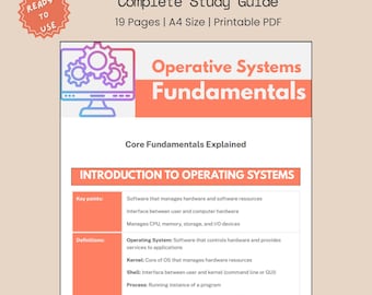 Betriebssysteme Lernleitfaden PDF | OS Prüfungsvorbereitung Notizen | Prozesse, Terminplaner, Speicher-Führung, Dateisysteme | Bachelorarbeit