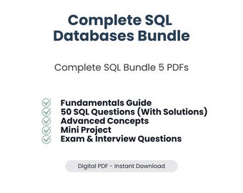 Paquete SQL definitivo: Guías de estudio, preguntas de examen y miniproyecto de base de datos real: aprenda SQL para exámenes y entrevistas