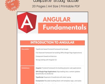 Angular Framework Fundamentals Spickzettel – Kompletter Ratgeber für Anfänger & Programmierer, Computer Science Studenten, STEM TI College Guides