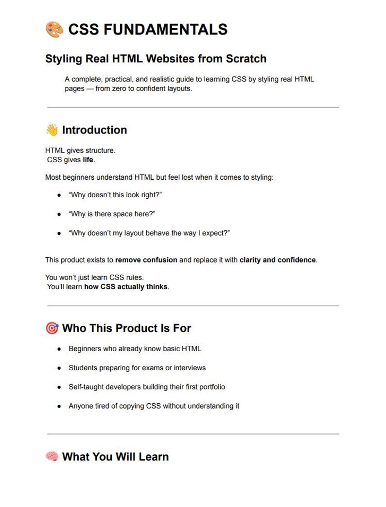 CSS Fundamentals Guide for Modern Web Design, Computer Science Students ...