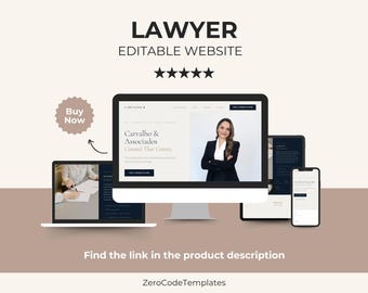 Modello di sito web per avvocato / Sito web HTML per avvocato / Landing page per studio legale / Sito web per servizi legali / Download immediato / Siti web aziendali