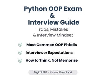 Python OOP Vorstellungs- & Prüfungsleitfaden - Vermeiden Sie klassische Fallen (Digitales PDF)