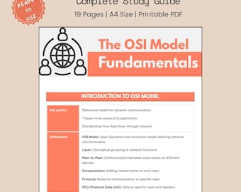 OSI Model Fundamentals Spickzettel - Kompletter Netzwerk-Leitfaden für IT-Profis und Studenten