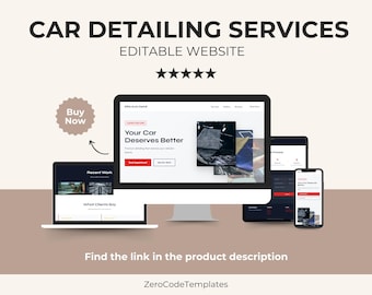 Modello di sito web per detailing auto / Sito web per riparazione auto / Sito web per autolavaggio / Modello HTML per il settore automobilistico / Download immediato