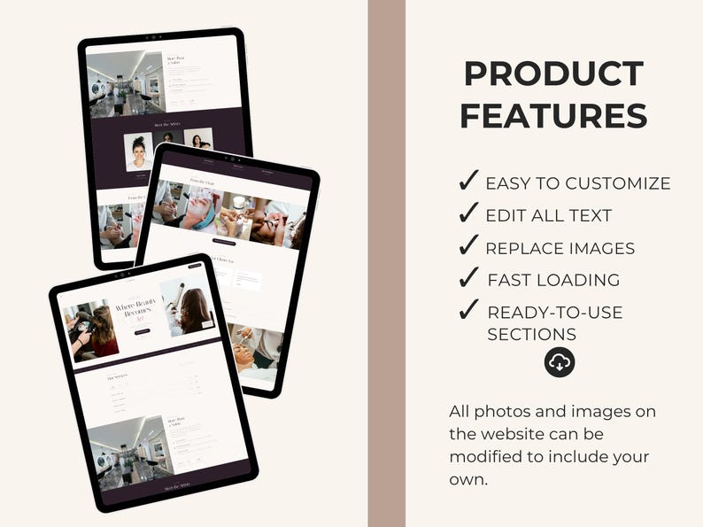 Beauty Salon Website Template | Spa HTML CSS JS | Nail Lash Hair Salon ...