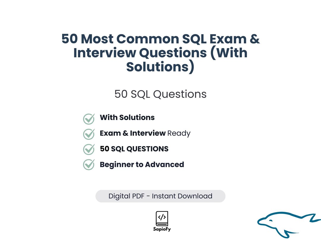 50 Most Common SQL Exam & Interview Questions (with Solutions ...