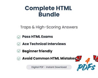 Sistema completo y práctico de aprendizaje de HTML para exámenes, proyectos y habilidades reales. Paquete completo de HTML. Domine la programación de desarrollo web HTML.