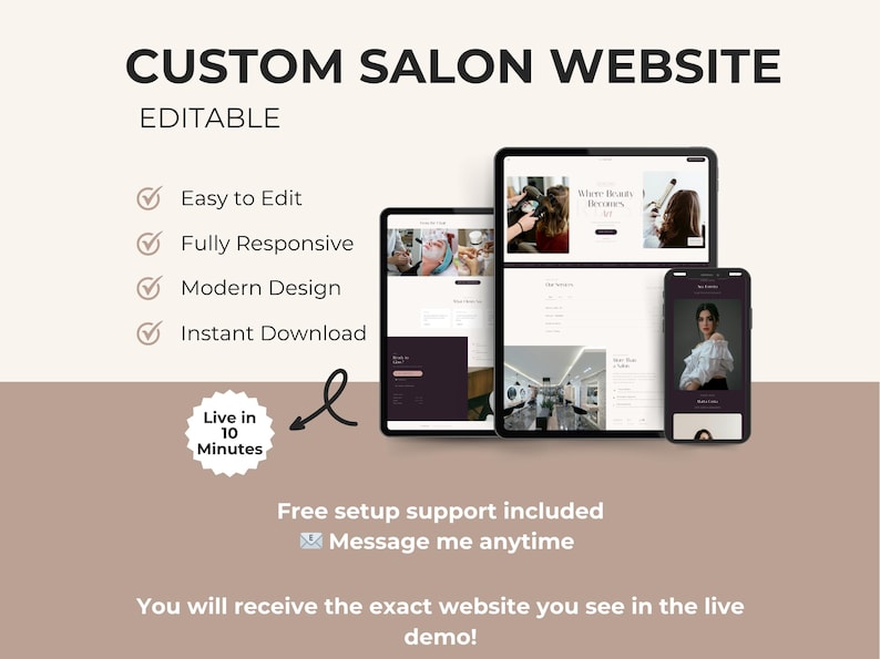 Beauty Salon Website Template | Spa HTML CSS JS | Nail Lash Hair Salon ...