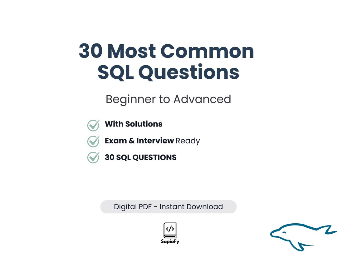 30 Most Common SQL Interview & Exam Questions (beginner to Advanced ...
