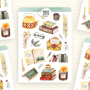 Libreria di fogli di adesivi / foglio di adesivi di carta, adesivi carini, adesivi per planner, adesivi per bullet journal, foglio di adesivi autunnali, autunno
