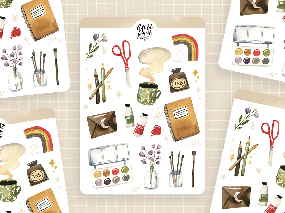 Sticker Sheet Creativity | Paper Sticker Sheet, Cute Stickers, Planner ...